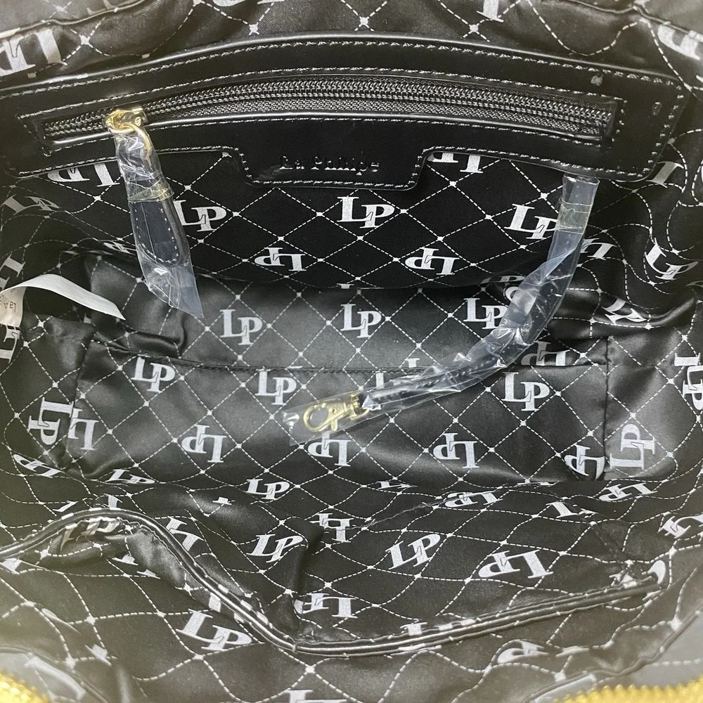 La Philippe Miami African Egyptian Women Print Satchel Bag Yellow Purse 10x12x5
